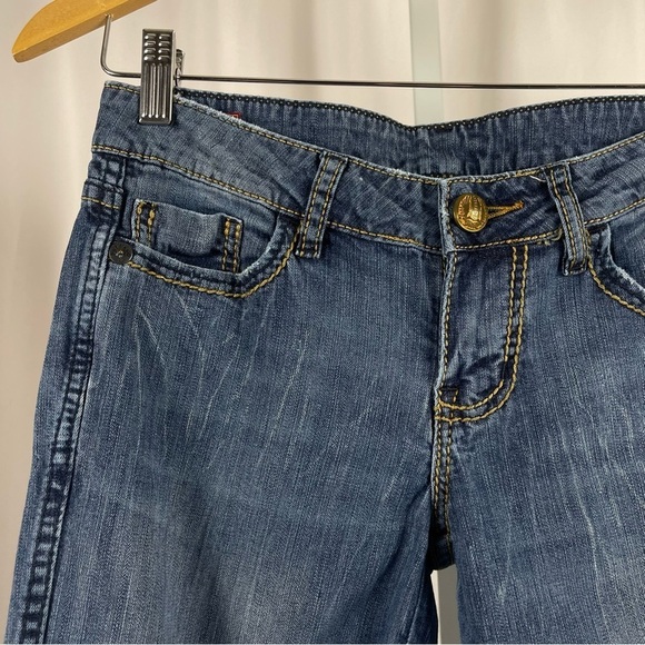 Buffalo David Bitton Farrah-X Size 27 60’s 70’s Boho Flare Jeans Hippie - Picture 7 of 7